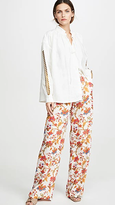 Shop Alix Of Bohemia Silk Floral Charlie Pants In Multi