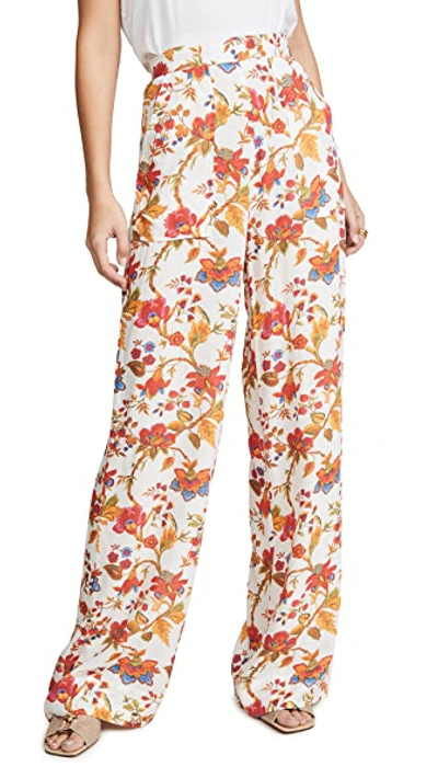 Shop Alix Of Bohemia Silk Floral Charlie Pants In Multi
