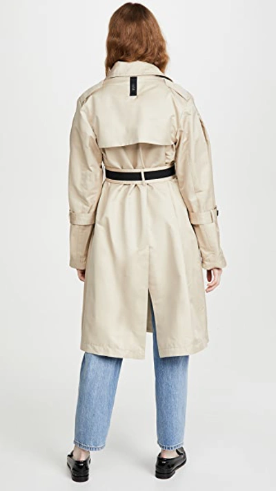 Shop Add Oversized Trench Coat In Wheat