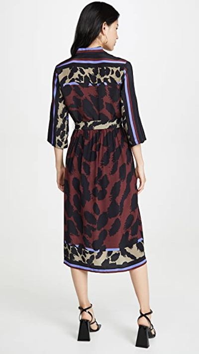 Shop Diane Von Furstenberg Sogol Dress In Dark Leopard Placement