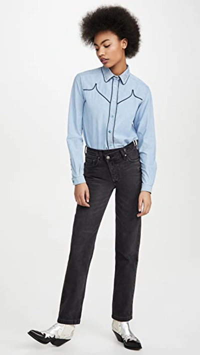 Shop Golden Goose Alexa Shirt In Light Wash