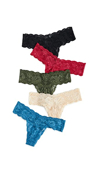 Shop Cosabella Never Say Never Cutie Thong 5 Pack In Multi