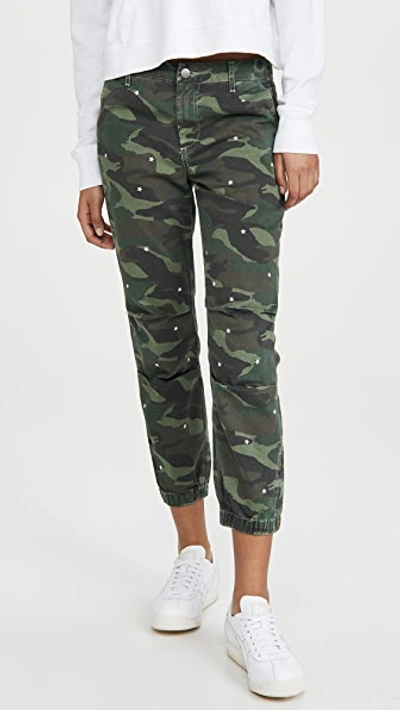 Shop Sundry Camo Zip Joggers In Fern