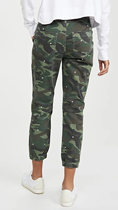 Shop Sundry Camo Zip Joggers In Fern