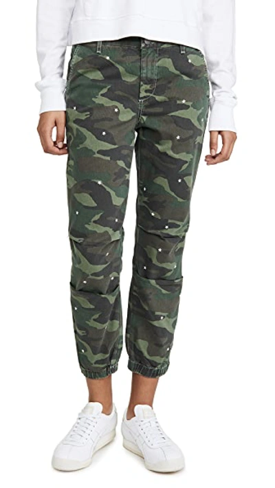 Shop Sundry Camo Zip Joggers In Fern