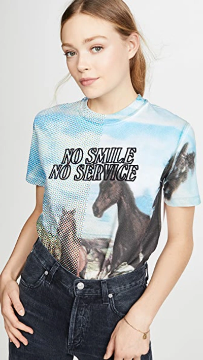 Shop Stella Mccartney T-shirt Halftone Horse Jersey In Multi