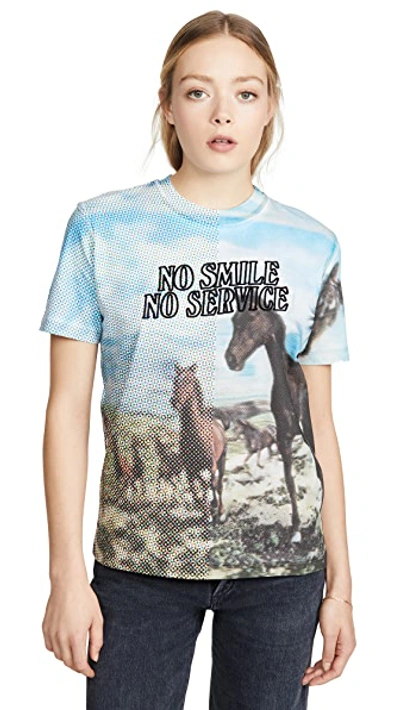 Shop Stella Mccartney T-shirt Halftone Horse Jersey In Multi
