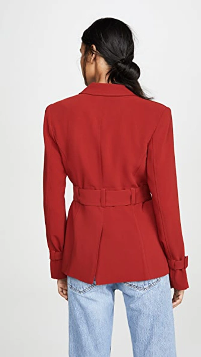 Shop Cinq À Sept Corina Blazer In Scarlet