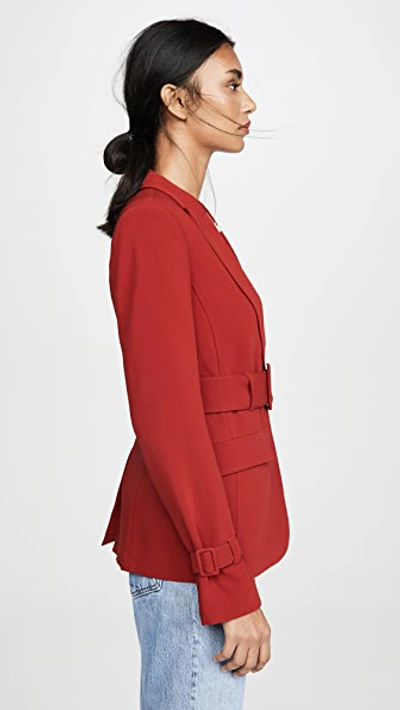 Shop Cinq À Sept Corina Blazer In Scarlet