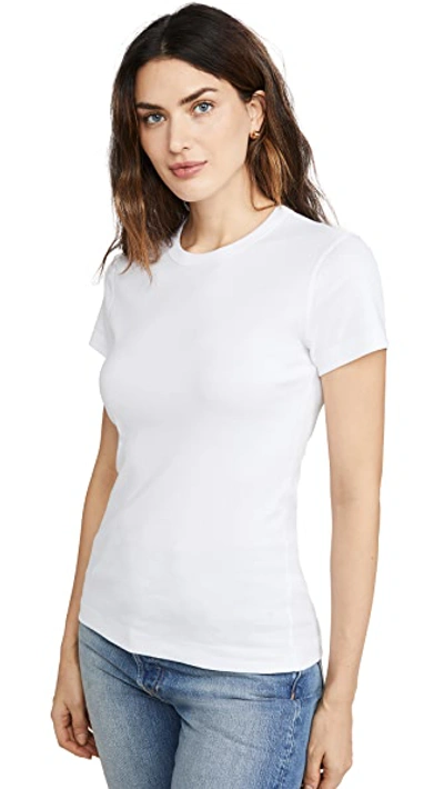 Shop Three Dots Essential Heritage Crew T-shirt In White