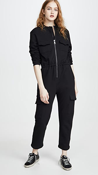 cargo jumpsuit black