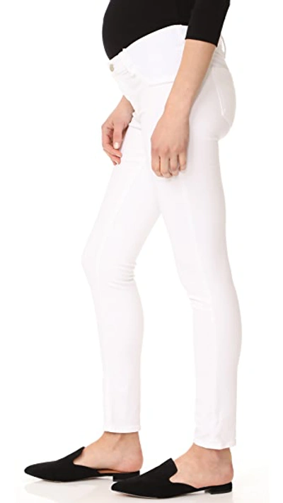 Shop J Brand 34112 Maternity Rail Jeans In Blanc