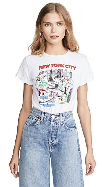 Shop Re/done Classic Tee New York City In Vintage White