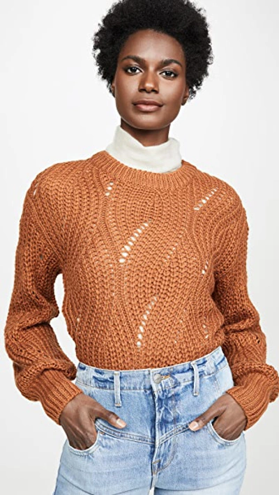 Shop Astr Dora Sweater In Dark Apricot