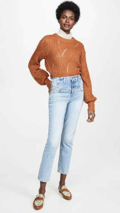 Shop Astr Dora Sweater In Dark Apricot