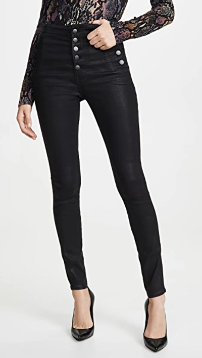 Shop J Brand Natasha Sky High Coated Skinny Jeans In Fearful