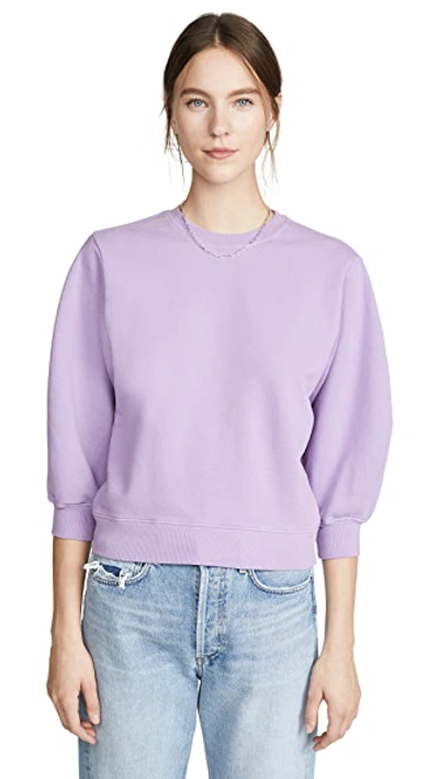 Shop Agolde Thora Sweatshirt In Lunar