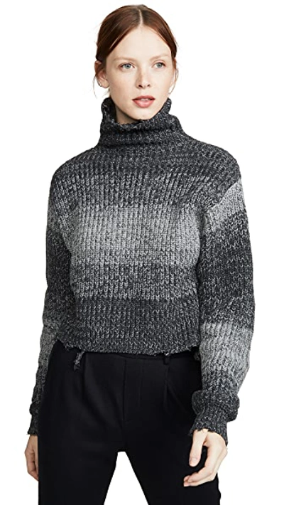 Shop Rta Beau Turtleneck Sweater In Heather Vape