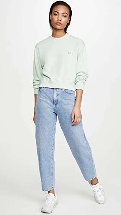 Shop Frame Easy Sweatshirt In Faded Aloe