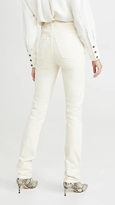 Shop Khaite Daria Jeans In Ivory Rigid