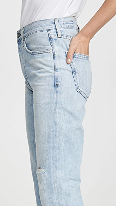 Shop Citizens Of Humanity Mckenzie Curved Straight Jeans In Blazing Star