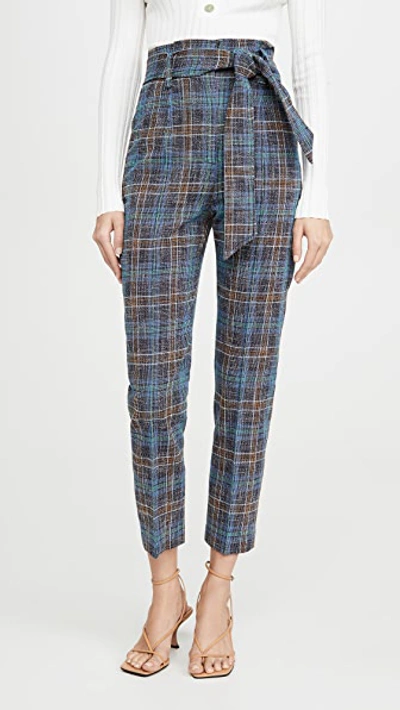 Shop Veronica Beard Clerence Pants In Blue Multi