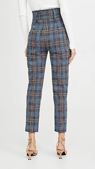 Shop Veronica Beard Clerence Pants In Blue Multi