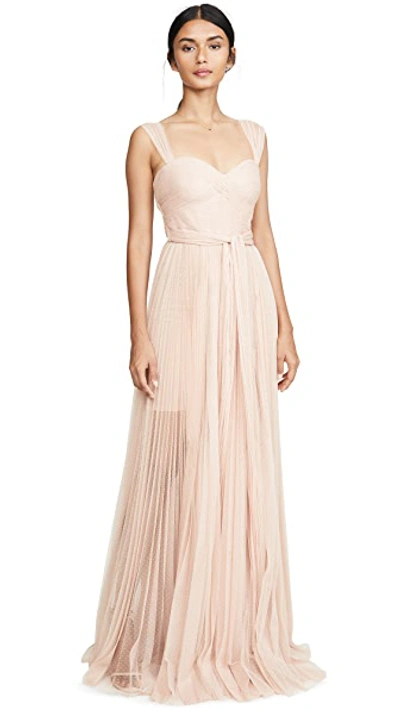 Shop Maria Lucia Hohan Sienna Dress In Nude