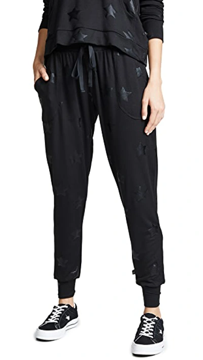 Shop Terez Foil Printed Joggers In Black Star Foil/black