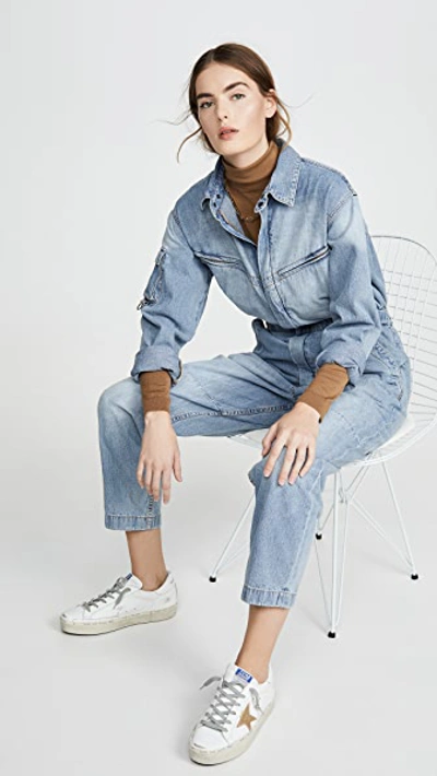 Shop Ksubi Reflex Boiler Suit In Melrose Blue