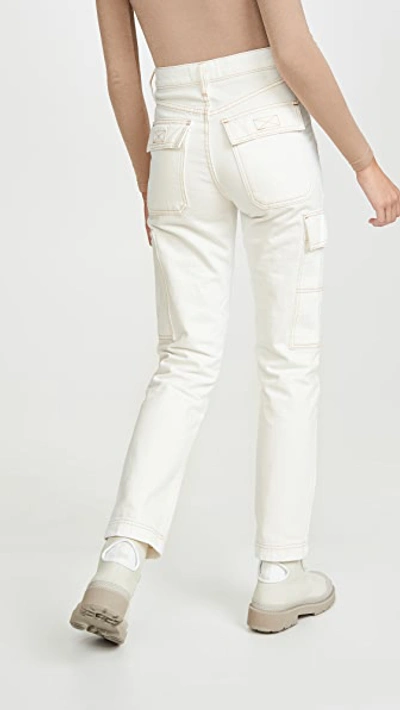 Shop Slvrlake Savior Cargo Jeans In Natural White