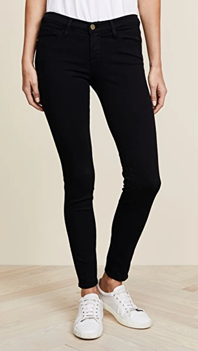 Shop Frame Le Color Skinny Jeans Film Noir