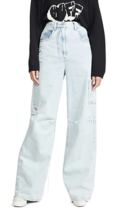 Shop Off-white Oversize Tomboy Pants Bleach White