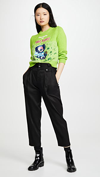 The Marc Jacobs Magda Archer X The Intarsia Sweater In Green Modesens