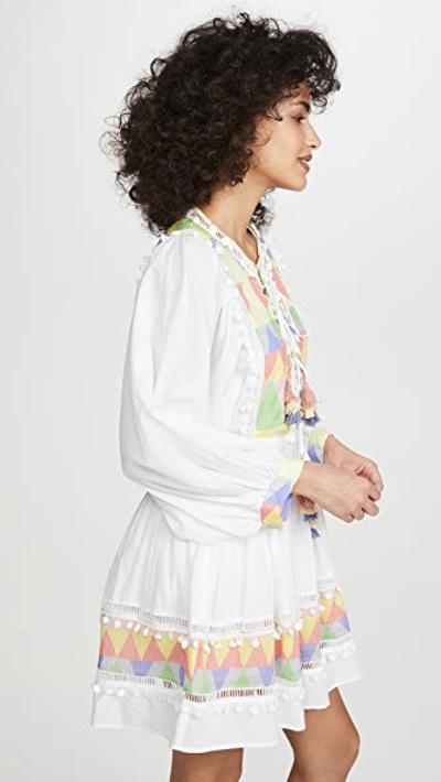 Shop Place Nationale La Boucher Mini Prairie Dress In Colored Mosaic Print