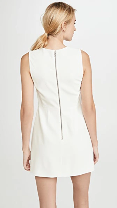 Shop Alice And Olivia Kelsey Asymmetric Drape Dress In Off White