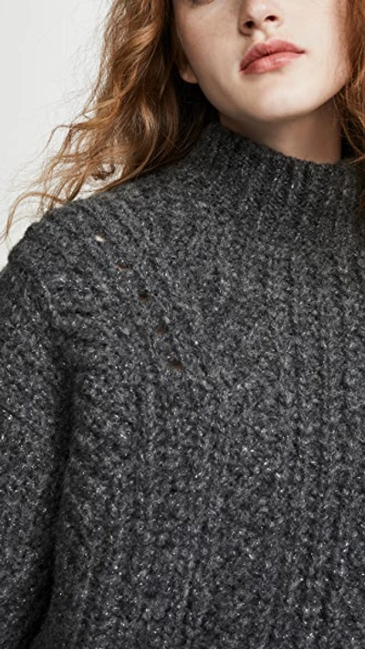 Shop Iro Venati Sweater In Mixed Grey