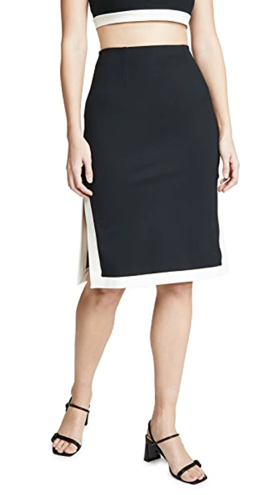 Shop Staud Yang Skirt In Black/white