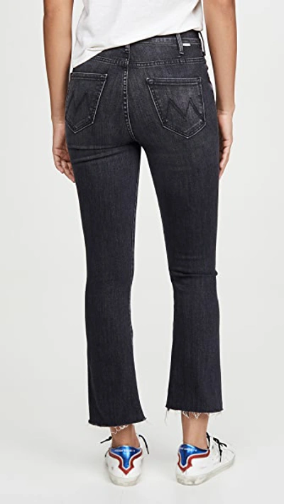 Shop Mother The Hustler Ankle Fray Jeans In Nightowl