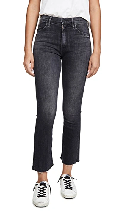 Shop Mother The Hustler Ankle Fray Jeans In Nightowl