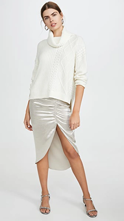 Shop Splendid Lakewood Cable Pullover In Natural