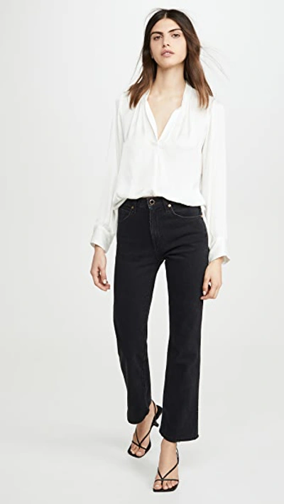 Shop Zadig & Voltaire Tink Satin Blouse In Blanc