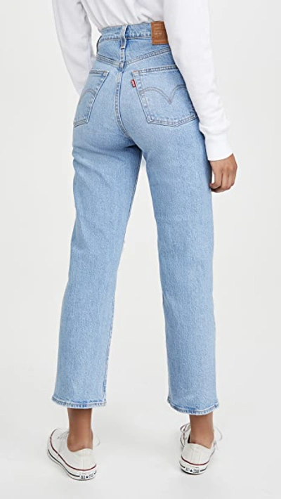 Shop Levi's Ribcage Straight Ankle Jeans In Tango Fade