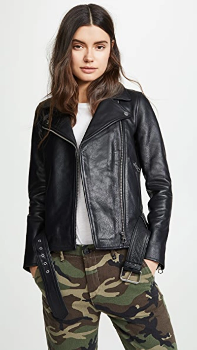 Shop Madewell Ultimate Leather Moto Jacket In True Black