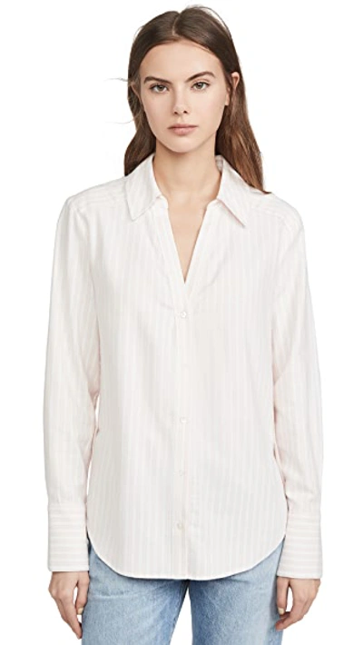 Shop Paige Davlyn Shirt In Pink/white