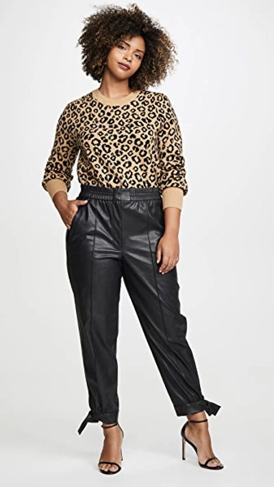 Shop Rebecca Taylor Vegan Leather Pants In Black