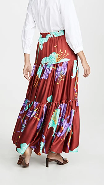 Shop La Doublej Big Skirt In Maneater Rosso
