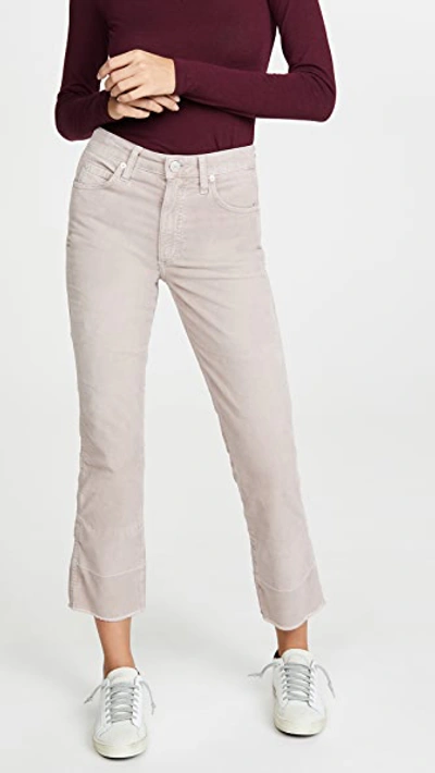 Shop Amo Bella Velveteen High Rise Slight Boot Cut Jeans In Fawn