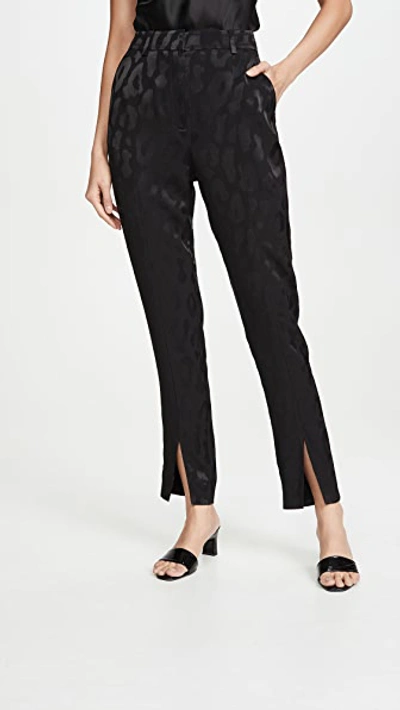 Shop Anine Bing Tate Trousers In Black Leo