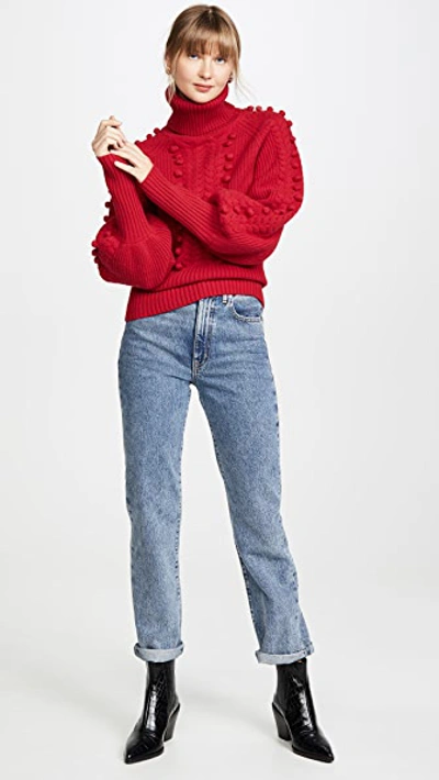 Shop Temperley London Chrissie Sweater In Cherry